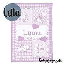 Babytæppe med navn LILLA